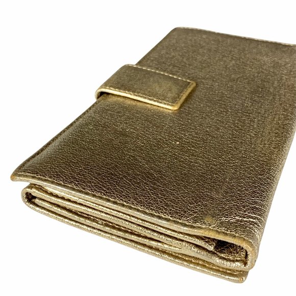 YSL Vintage Gold Leather Wallet - Picture 5 of 11